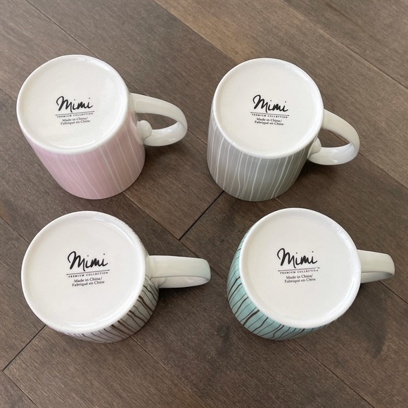 MIMI COLLECTION Pastel Colour Mug Set of 4, Coffee Tea Dinnerware Mug - Picture 8 of 8